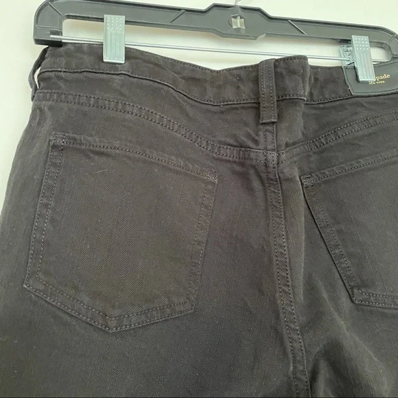 NWOT Kate Spade Broome Street Black Crop Mid Rise Straight Leg Jeans 31 - Picture 5 of 13